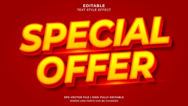Oferta Specjalna Sprzedaż 3d Edytowalny Efekt Tekstowy