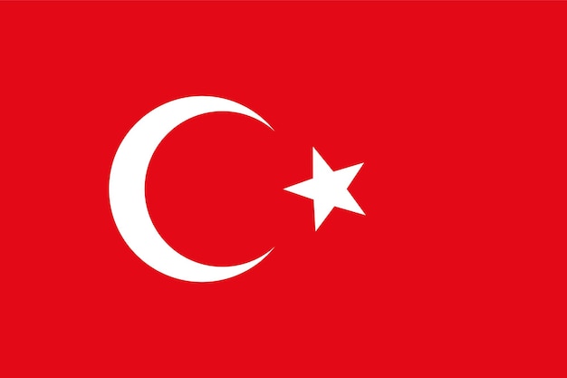 Plik wektorowy oficjalna flaga narodowa ilustracji wektorowych turcji
