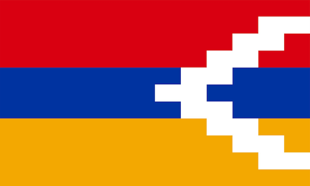 Plik wektorowy oficjalne kolory flagi artsakh i wektor proporcji