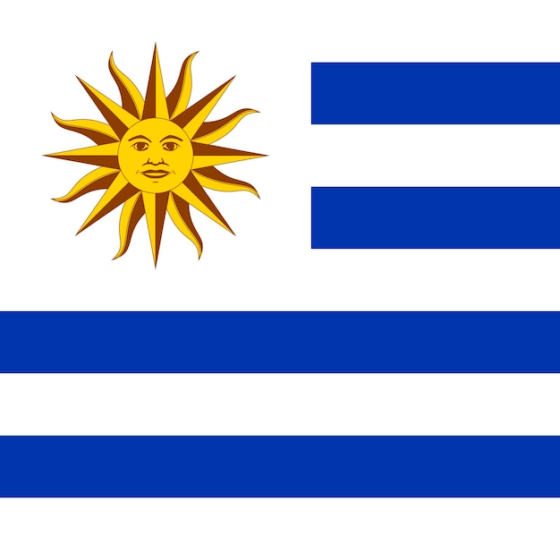 Oficjalne Kolory Flagi Urugwaju Ilustracja Wektorowa