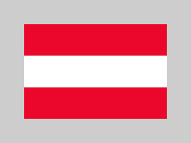 Plik wektorowy oficjalne kolory i proporcje flagi austrii ilustracja wektorowa