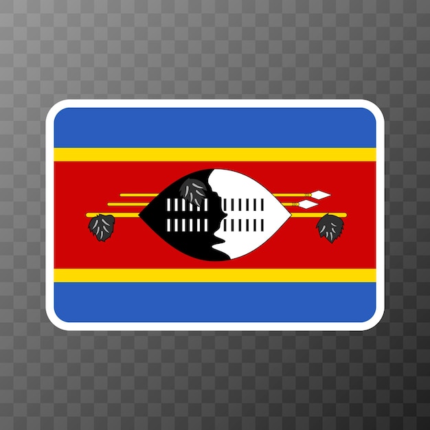 Oficjalne Kolory I Proporcje Flagi Eswatini Ilustracja Wektorowa