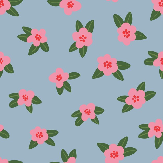 Ogród i dzikie kwiaty i liście rośliny botaniczny wzór wektor wzór dla tkaniny tapety wrap botaniczny ilustracja kwiatowy element ręcznie rysowane tła streszczenie tło