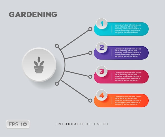 Ogrodnictwo Infografika Element