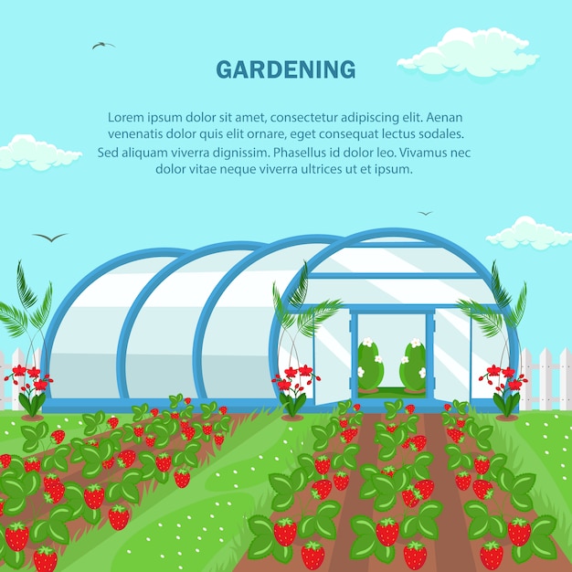 Ogrodnictwo, Rolnictwo Szablon Social Media Banner