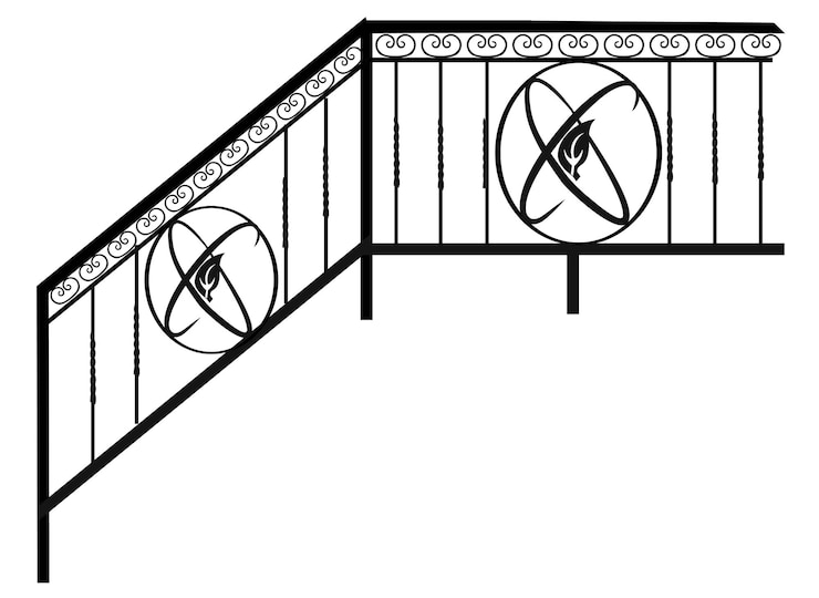 Wektor ogrodzenia balustrady i kraty elementy kute i produkty do wnętrz domowych i aranżacji krajobrazu
