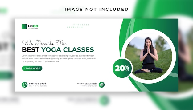 Plik wektorowy okładka facebook yoga lub okładka mediów społecznościowych i szablon baneru internetowego