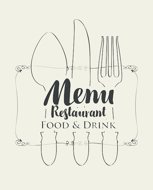 Plik wektorowy okładka menu dla restauracji