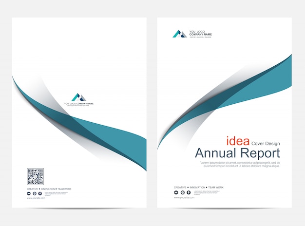 Plik wektorowy okładka raport roczny szablon projektu układu