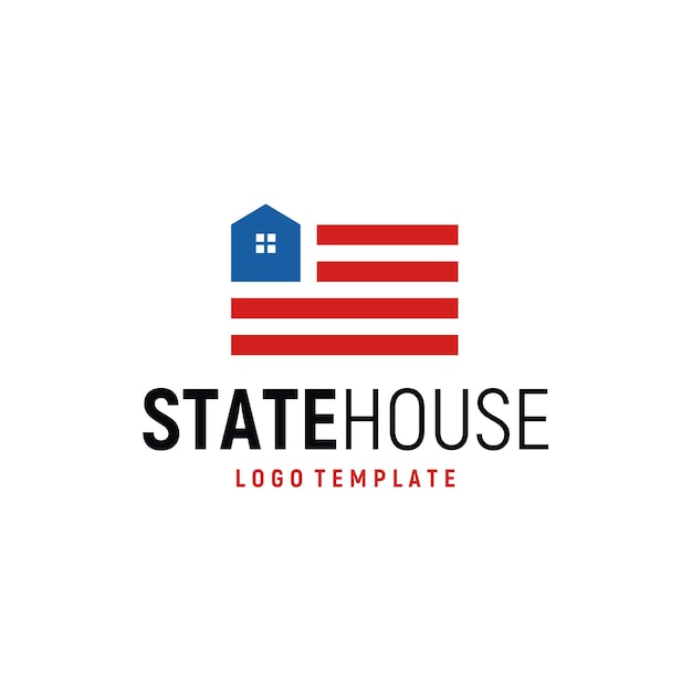 Okno House National State Flag Symbol Dla Army Garage Lub Veteran Home Residential Real Estate Logo