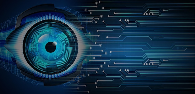 oko cyber obwód przyszłość koncepcja technologii tło