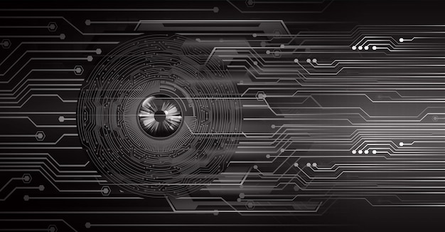 oko cyber obwód przyszłość koncepcja technologii tło