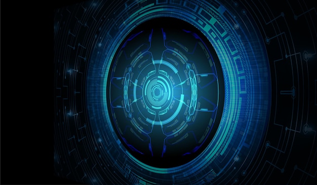 oko cyber obwód przyszłość koncepcja technologii tło