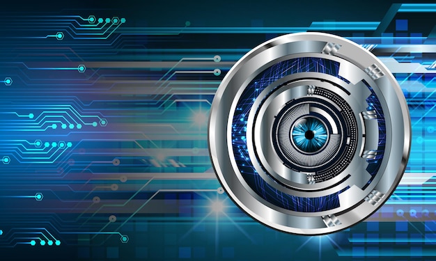 oko cyber obwodu przyszłej koncepcji technologii tło
