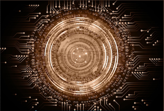 oko cyber obwodu przyszłości koncepcja technologii tło