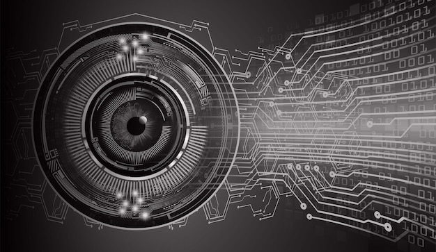 oko cyber obwodu przyszłości technologii koncepcja tło