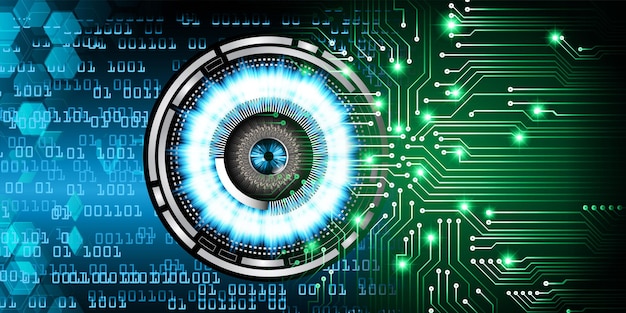 Oko Cyber Obwodu Przyszłości Technologii Koncepcja Tło