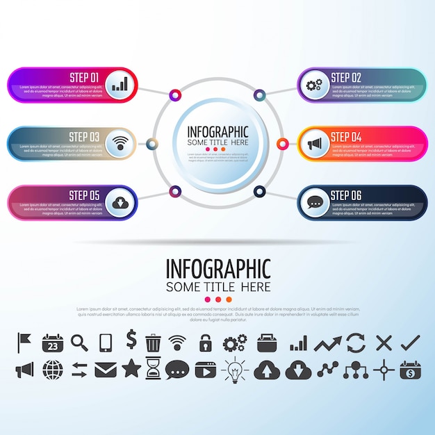 Okrąg Infographics Projekt Szablonu