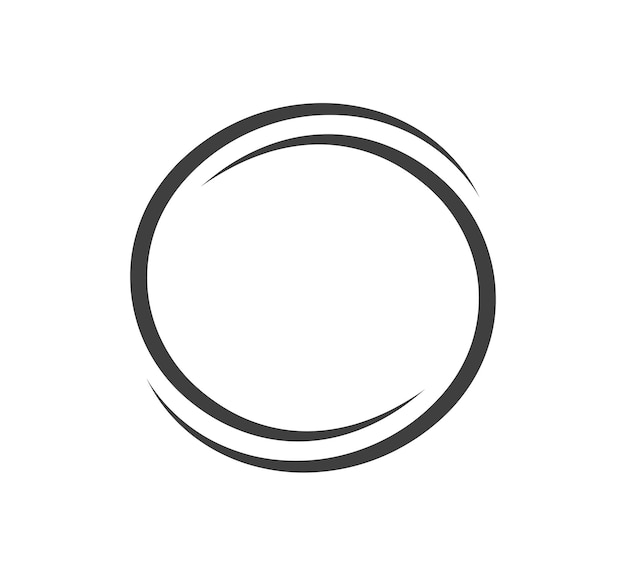 Okrągła Rama Czarno-biała Ozdoba Wektor Graficzne Obramowanie Doodle Połączenie Krzywej Pierścienia