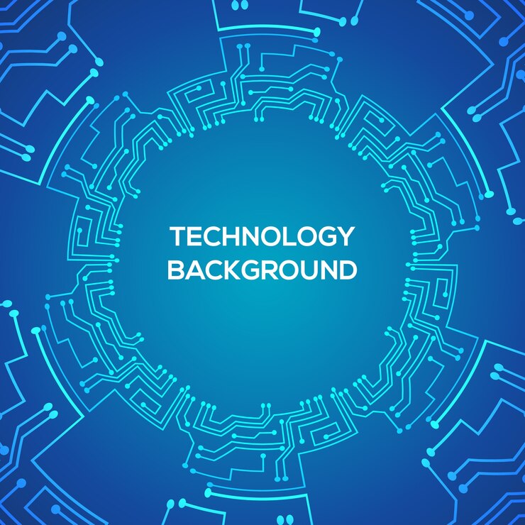 Okrągłe tło technologii