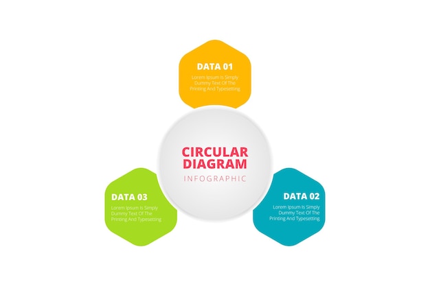 Okrągły Diagram Infografika Projekt Wektor Szablon