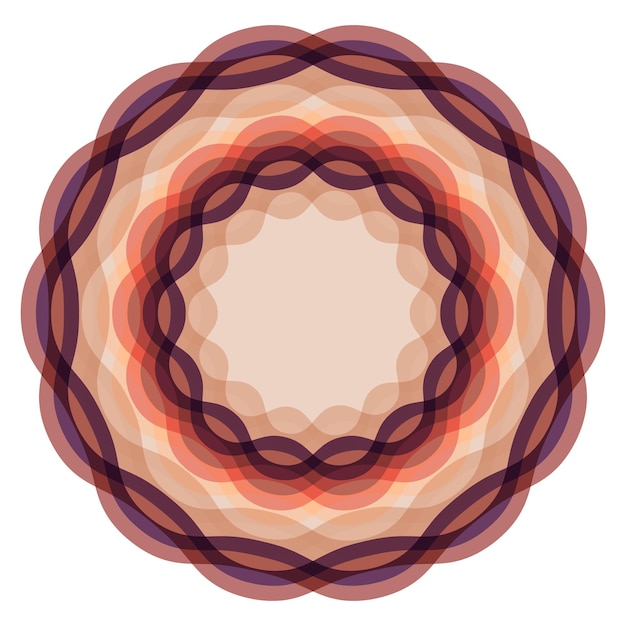 Okrągły geometryczny wzorzysty element projektu geometryczna rozeta