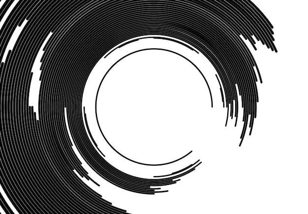 Plik wektorowy okrągły grung utworzony z okrągłych linii o różnej grubości