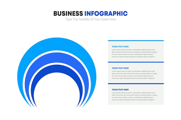 Okrągły okrągły podzielony na 3 części strzałki szablonu schematu schematu prezentacji wykresu wykresu 3d błyszczący