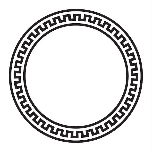 Okrągły Wektor Grecki Ornament Eps, Narodowy Antyczny Okrągły Wzór
