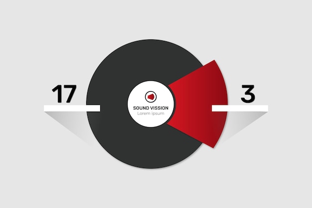 Okrągły Wykres Wykresu Po Prostu Kolor Edytowalnych Elementów Graficznych Informacji