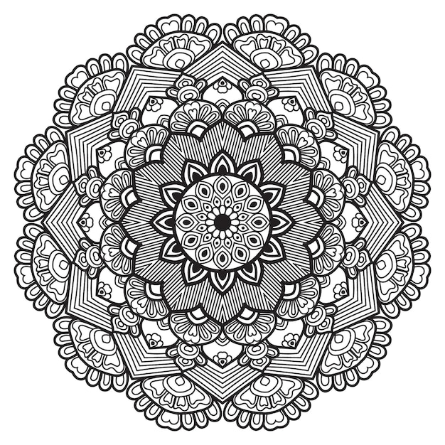 okrągły wzór z wzorem, na którym jest napisane "mandala"