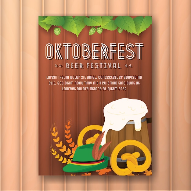 Oktoberfest Festiwal Piwa Ogłoszenie Szablonu Reklamy