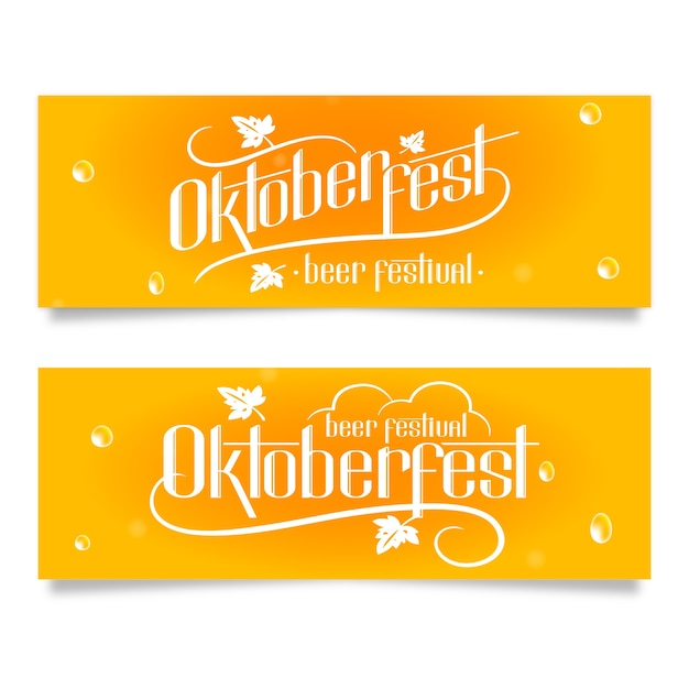 Plik wektorowy oktoberfest napis banery