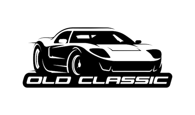 Plik wektorowy old classic american muscle car retro tshirt nadruk logo godło
