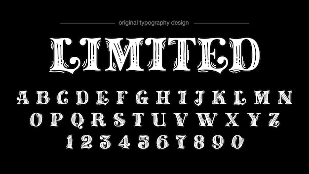 Old School Custom Sans Serif Typography