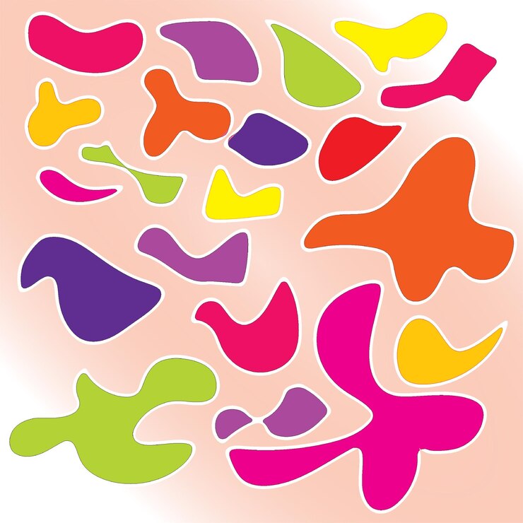 Wektor olejek blob shape bright stroke oil