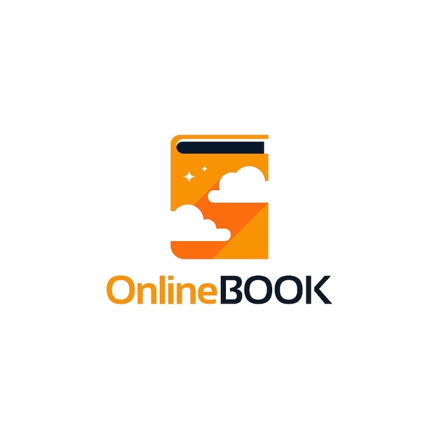 Online Learn Logo Projektuje Wektor Koncepcyjny, Szablon Logo Cloud Book