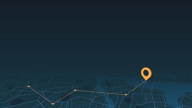 Online lokalizacja śledzenie ogromna mapa miasta z drogami ulic jako mapa tła miasta wektora