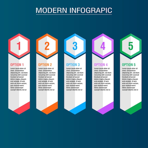 Plik wektorowy opcje infografika banner