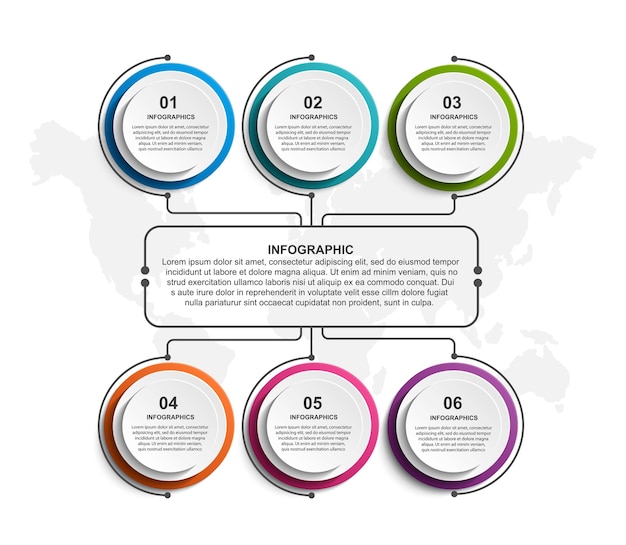 Opcje infografiki szablon ilustracji