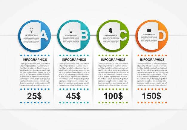 Plik wektorowy opcje szablonu infografiki