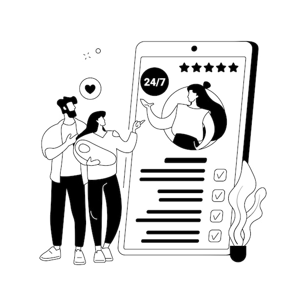 Opieka nad dziećmi abstrakcyjna koncepcja ilustracji wektorowych Aplikacja niani osobiste usługi opieki nad dziećmi niezawodna opiekunka bezpieczna opieka nad dziećmi podczas kwarantanny 24-godzinna pomoc z dziećmi abstrakcyjna metafora