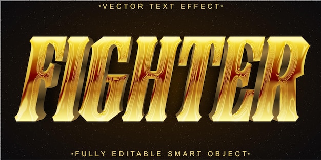 Orange Street Fighter Vector W pełni edytowalny efekt tekstu inteligentnego obiektu