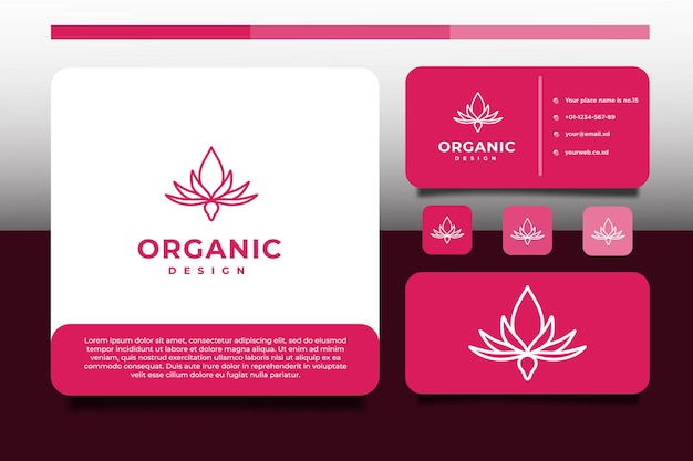 Organiczne Logo I Szablon Wizytówki