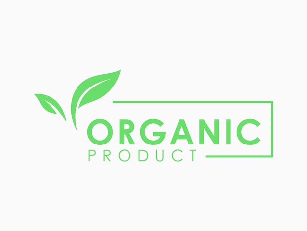 Organiczne Logo Z Prostymi Liśćmi