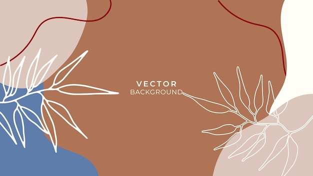 Organiczne Tło Z Elementami Kwiatowymi I Geometrycznymi W Odcieniach Ziemi. Do Postów W Mediach Społecznościowych, Aplikacji Mobilnych, Projektowania Banerów I Reklam Internetowych Lub Internetowych. Moda Boho W Tle