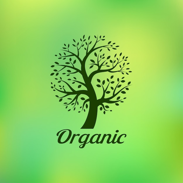 Organiczne Zielone Drzewo Logo Eko Godło Ekologia Naturalny Symbol