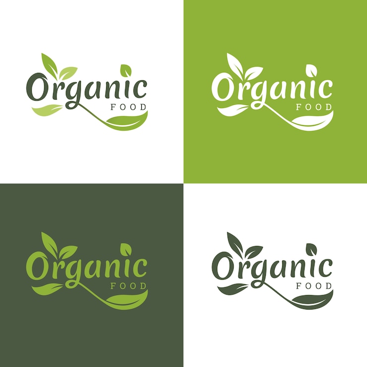 Wektor organiczny i naturalny szablon logo.