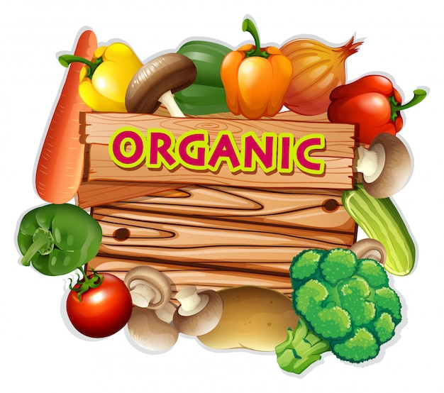 Organiczny Znak Ze świeżych Warzyw