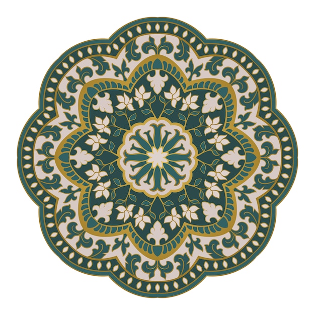 Orientalna Mandala Wektor.